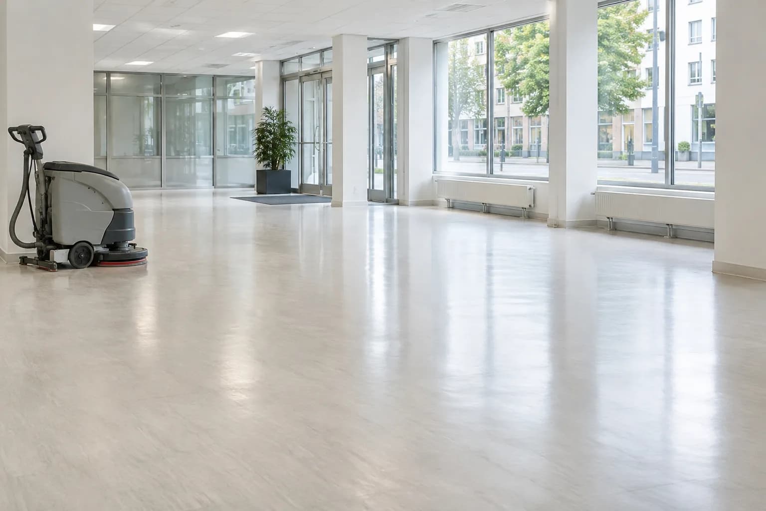 Halle nach der Grundreinigung