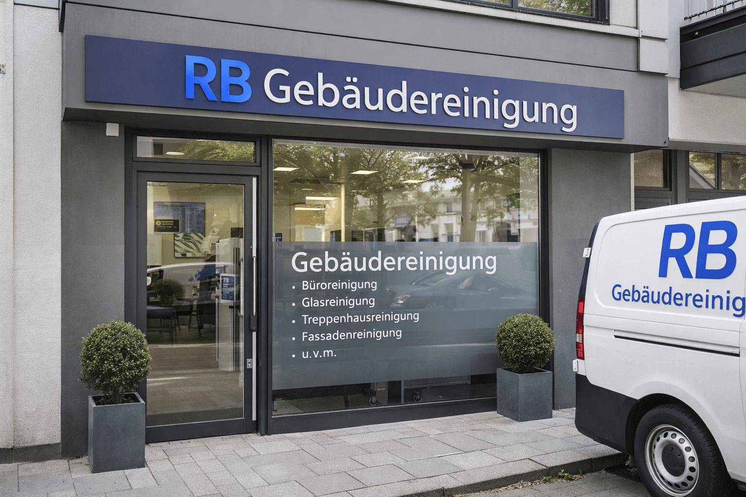 RB Gebäudereinigung Büro und Firmenwagen